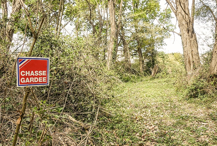 panneau de chasse réglementaire - jamet