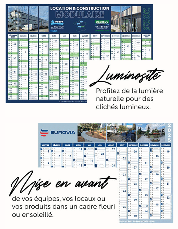 calendrier personnalisé